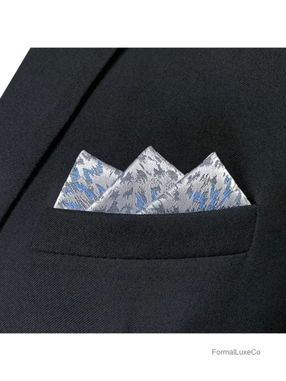 Men's Jacquard Woven Pocket Square, 12.6
